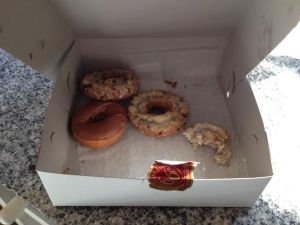 These doughnuts fueled our day of coop construction.