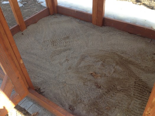 Five 50-pound bags of sand. We still have another 10 to go.