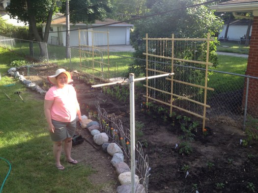 Jilli and the fantabulous garden.